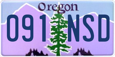 OR license plate 091NSD