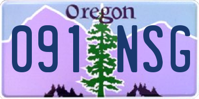 OR license plate 091NSG