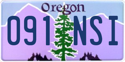 OR license plate 091NSI