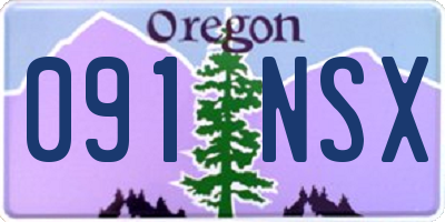 OR license plate 091NSX