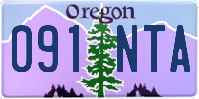 OR license plate 091NTA