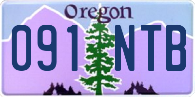 OR license plate 091NTB