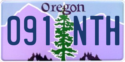 OR license plate 091NTH