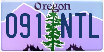 OR license plate 091NTL
