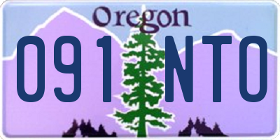 OR license plate 091NTO
