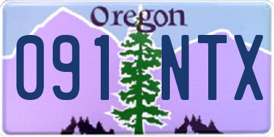 OR license plate 091NTX