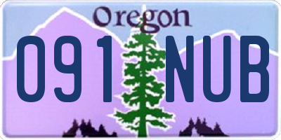 OR license plate 091NUB