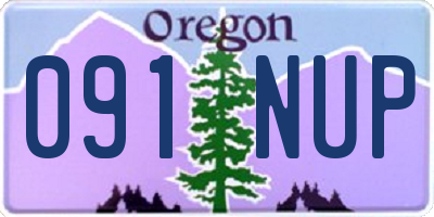 OR license plate 091NUP