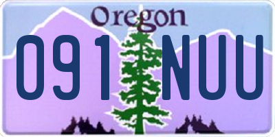 OR license plate 091NUU