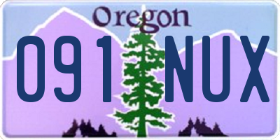 OR license plate 091NUX