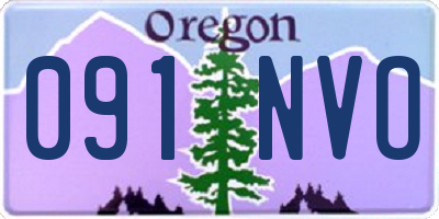 OR license plate 091NVO