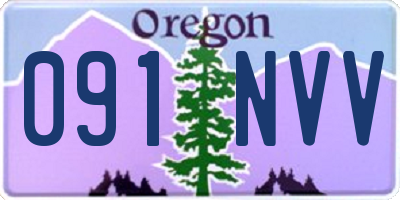 OR license plate 091NVV