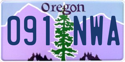 OR license plate 091NWA
