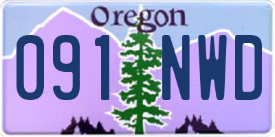 OR license plate 091NWD