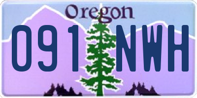 OR license plate 091NWH