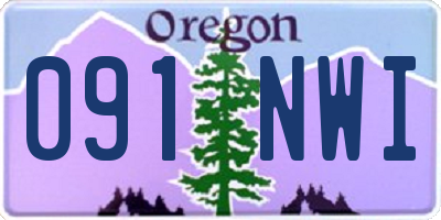 OR license plate 091NWI