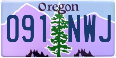 OR license plate 091NWJ
