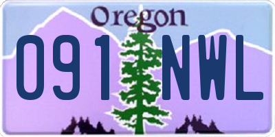 OR license plate 091NWL