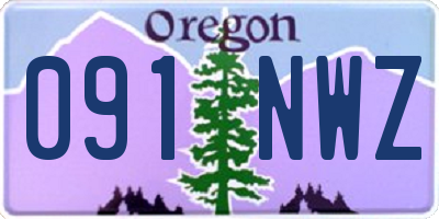OR license plate 091NWZ
