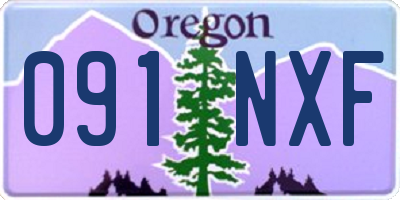 OR license plate 091NXF