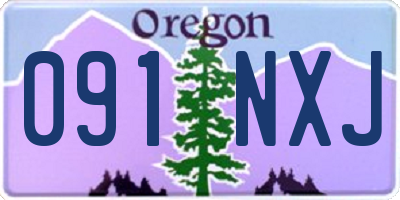 OR license plate 091NXJ