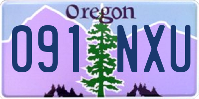 OR license plate 091NXU