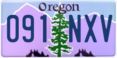 OR license plate 091NXV
