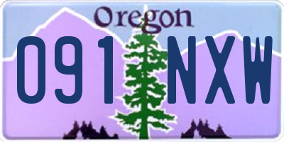 OR license plate 091NXW
