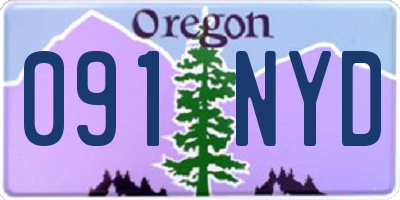 OR license plate 091NYD