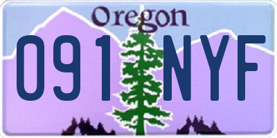OR license plate 091NYF