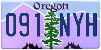 OR license plate 091NYH
