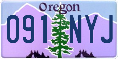 OR license plate 091NYJ