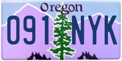 OR license plate 091NYK