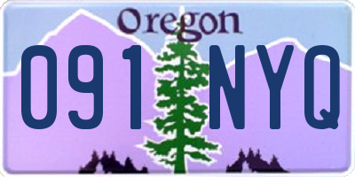 OR license plate 091NYQ