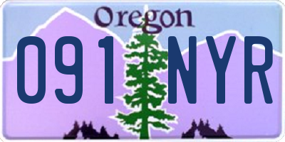 OR license plate 091NYR