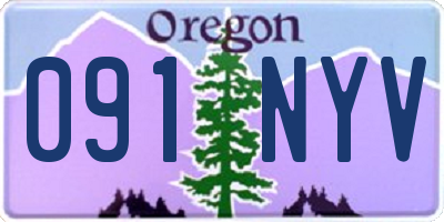 OR license plate 091NYV