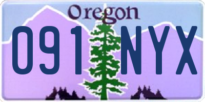 OR license plate 091NYX