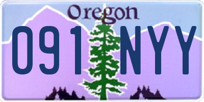 OR license plate 091NYY