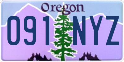 OR license plate 091NYZ