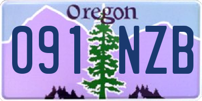 OR license plate 091NZB