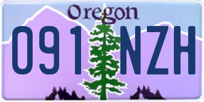 OR license plate 091NZH