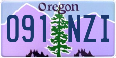 OR license plate 091NZI