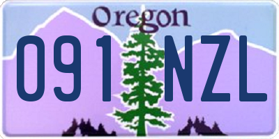 OR license plate 091NZL