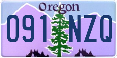 OR license plate 091NZQ