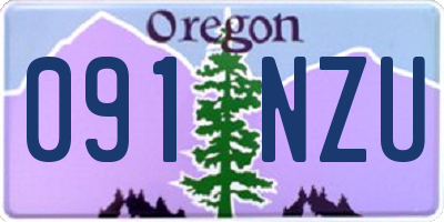 OR license plate 091NZU