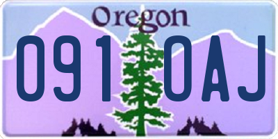 OR license plate 091OAJ