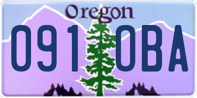 OR license plate 091OBA