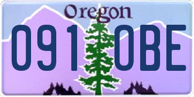 OR license plate 091OBE