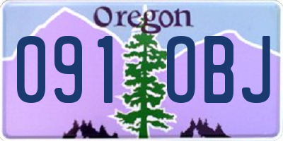 OR license plate 091OBJ