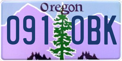 OR license plate 091OBK